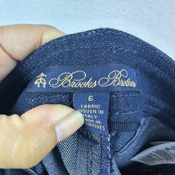 Brooks Brothers Button Denim Chambray Skirts Size 6 Casual Preppy Pinup Classy - Picture 2 of 12